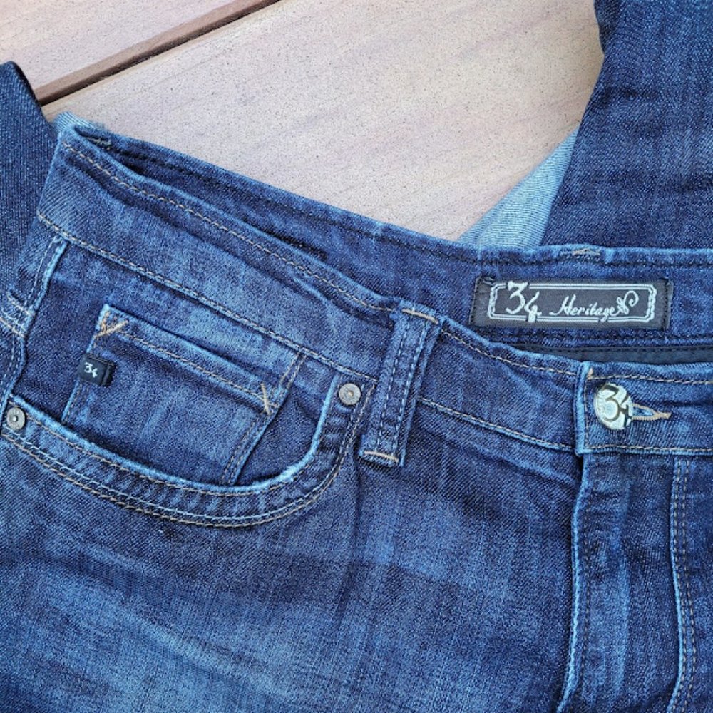 SOLD: 34 Heritage Denim Eric Jeans 32/36 See Description European Classy - Picture 14 of 15